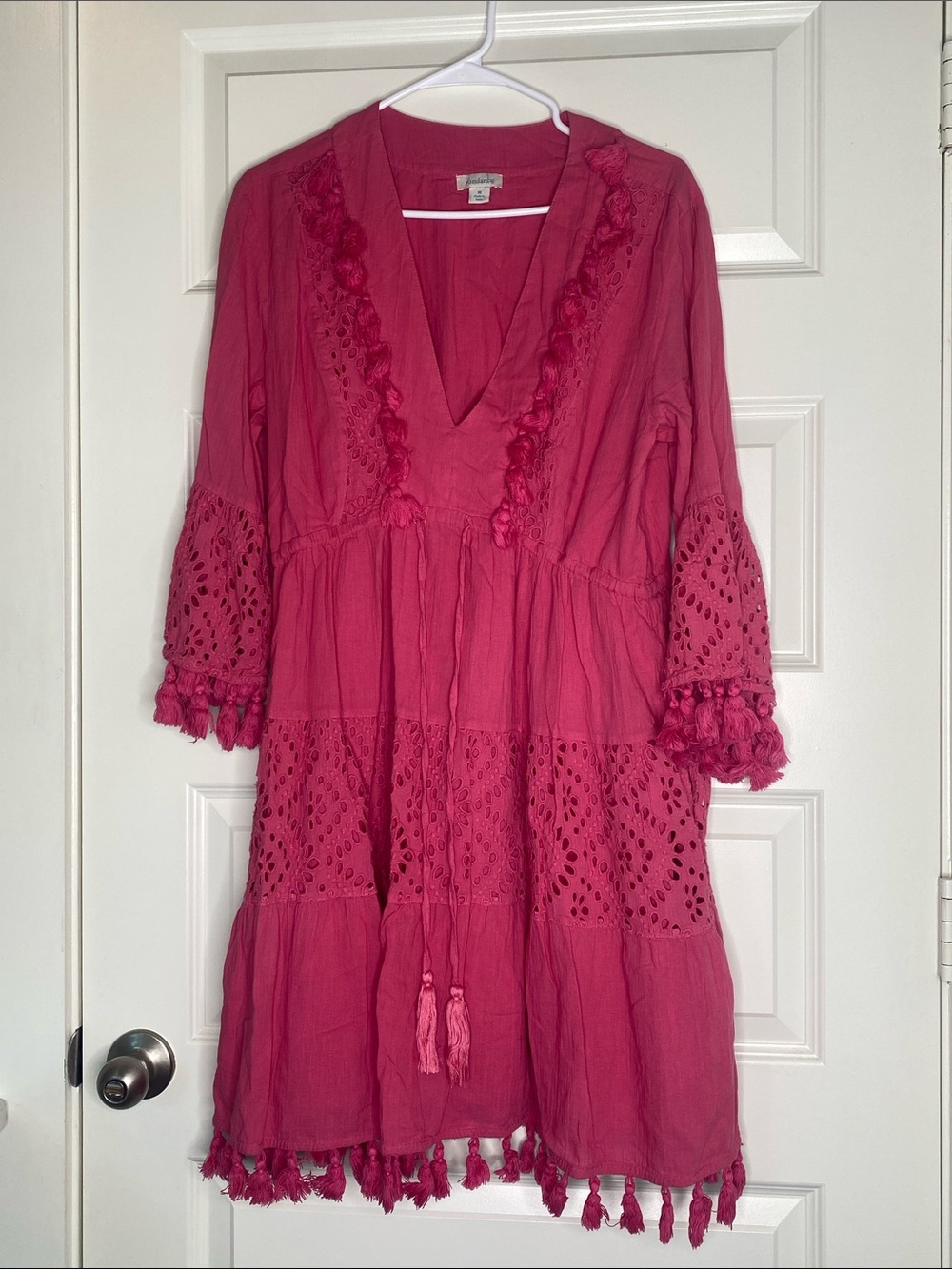 Sundance Dress with Tassel & Eyelet Detail